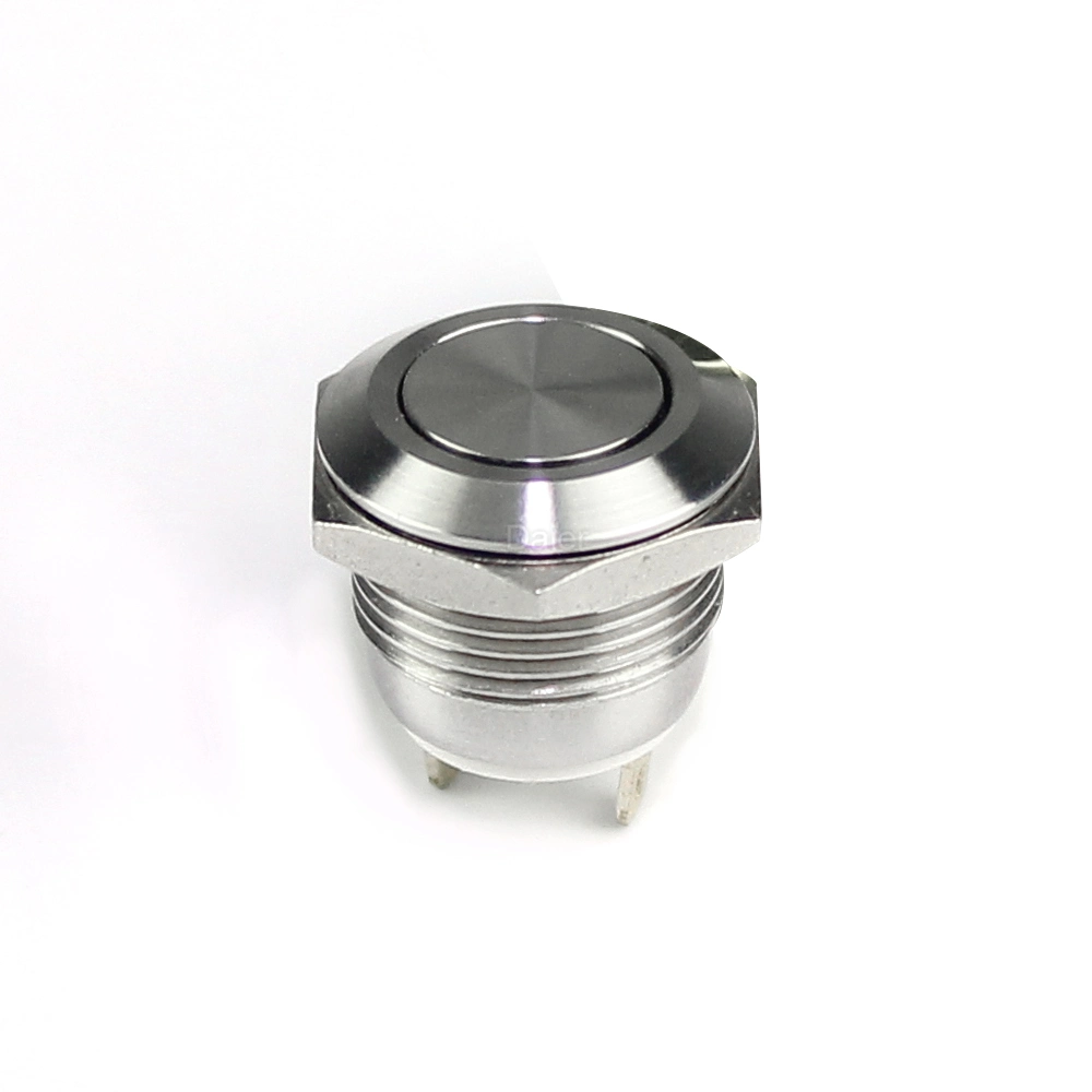 12mm Short Type 2pin Momentary Metal Push Button Switch