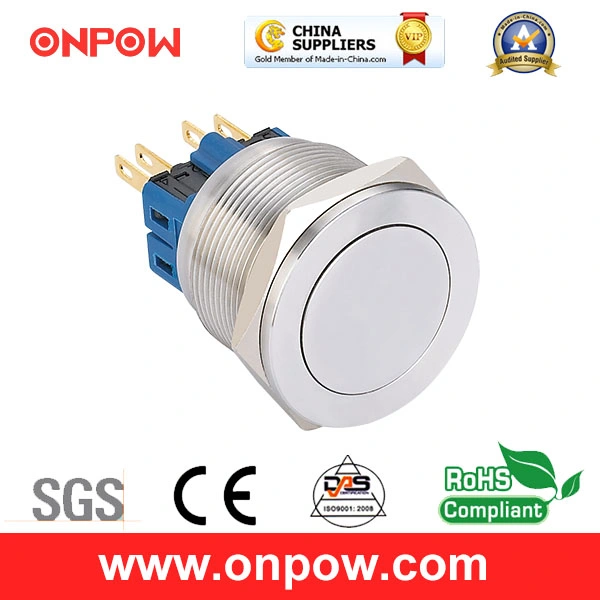 Onpow 25mm Metal Push Button Switch (GQ25PF-11/S, CE, RoHS Compliant)