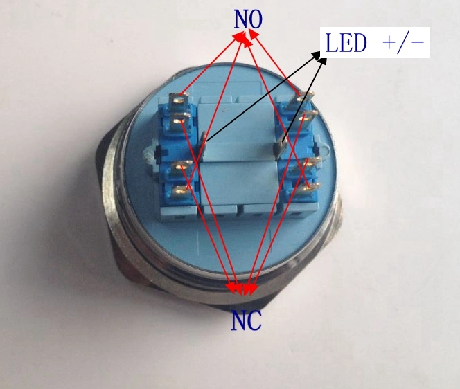 40mm Metal Locked Latching Push Button Switch