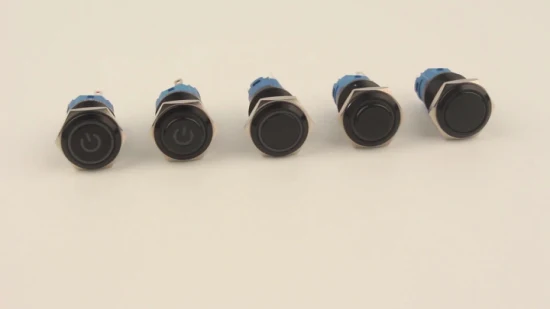 8mm 12mm 16mm 19mm 22mm 25mm 28mm Wasserdichter Momentan-LED-Metall-Drucktastenschalter