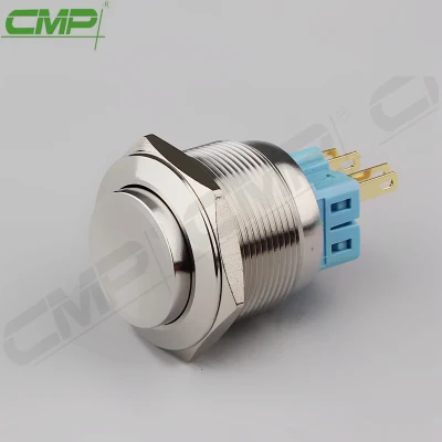 CMP Hochwertiger 25 mm Edelstahl-Metalldruckschalter, elektrischer Schalter